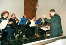 Zum 20. Jubiläum spielte der Posaunenchor unter seinem damaligen Leiter Werner Hobusch